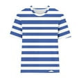 thumbnail image 4 of Rezuofi 1 Pcs Rainbow T Shirt Women Striped Crew Neck Short Sleeve Stripes Tee Top Stripped, 4 of 4