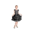 thumbnail image 1 of Robe Fille Noire à Volants en Tulle Robe à Volants Fête d'Anniversaire 7 Ans, 1 of 6