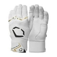 thumbnail image 1 of Evoshield Carbyne Adult Batting Gloves With Strap - Team White Small, 1 of 5