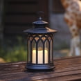 thumbnail image 5 of Round Lantern with Candle Solar Light, 5 of 6