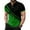 Green, variant on Essentials Mens T Shirts Color Block Summer Half Button Casual Short Sleeve Workout Outfits