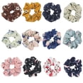thumbnail image 1 of 12 diademas bohemias con estampado de flores, accesorios cruzados trenzados, satén de seda, lunares sólidos, banda elástica para el cabello para mujer, 1 of 3