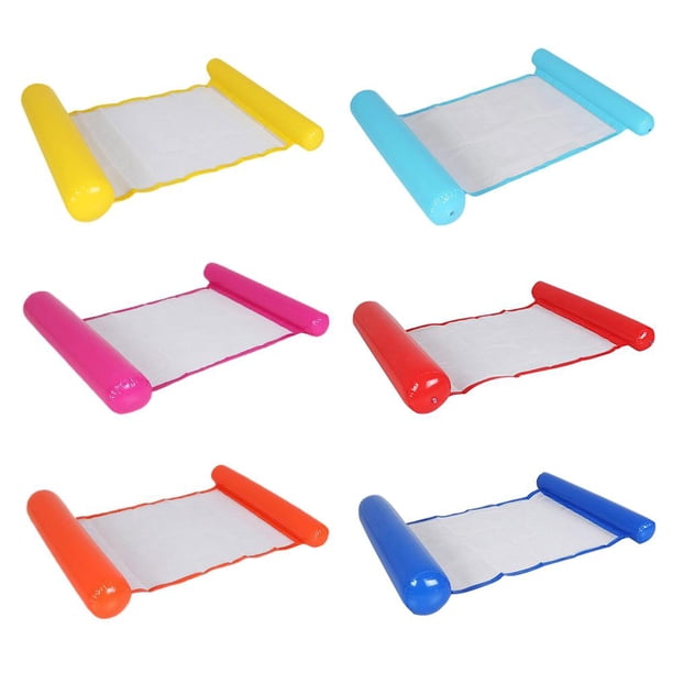 Deportes Acuáticos Silla de salón flotante inflable para piscina con hamaca de agua (rosa roja)
