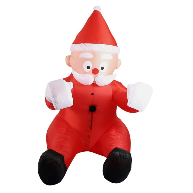 Papá inflable navideño escalando, decoración navideña para exteriores, regalo creativo de 3 metros para césped, patio, jardín de invierno o