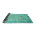 thumbnail image 2 of Ahgly Company Indoor Round Abstract Light Blue Modern Area Rugs, 7' Round, 2 of 4
