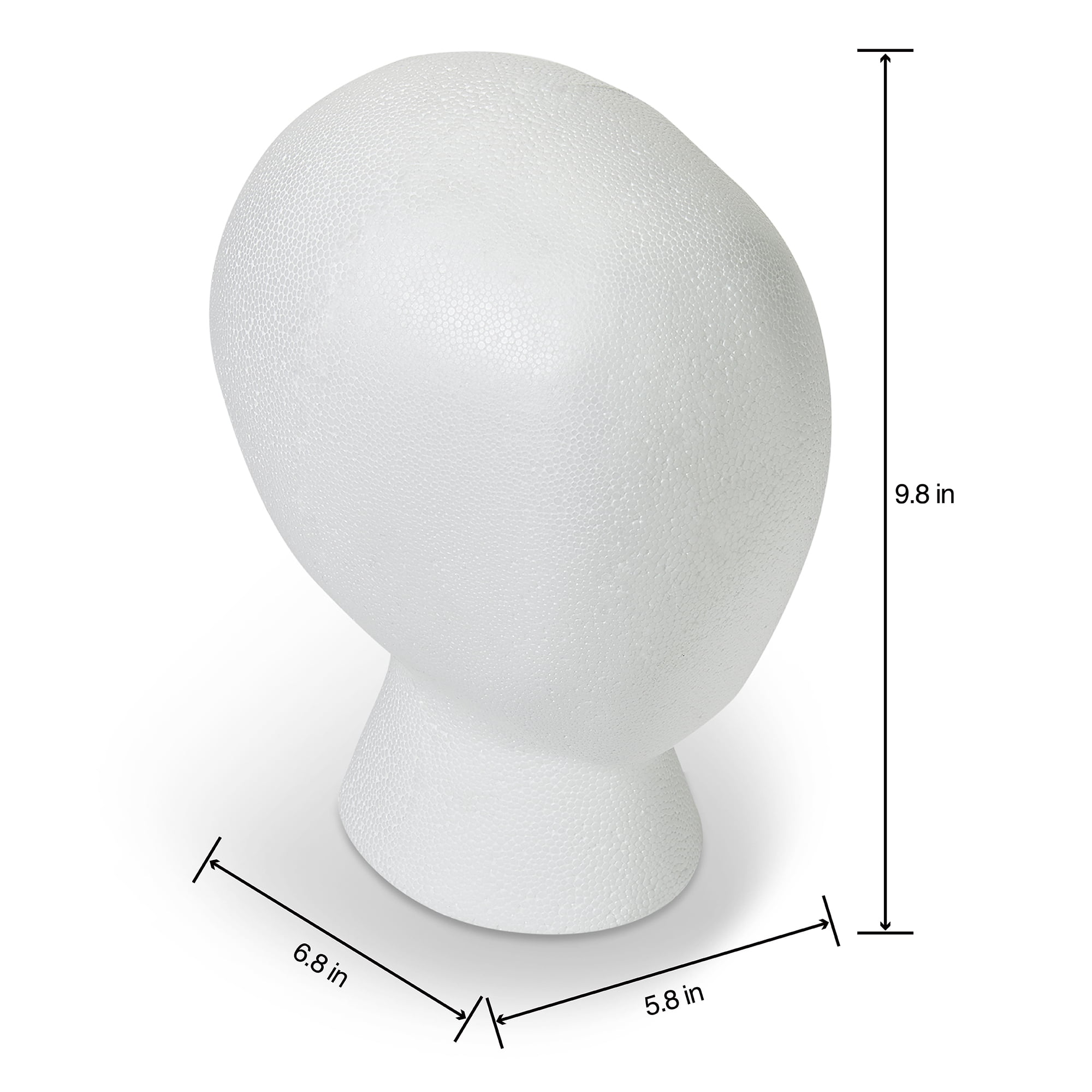 FloraCraft SmoothFōM White Foam Faceless Head, 12 Pack