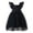 Black, variant on FAOWME Girls Dress Ruffle Short Sleeve Square Neck Backless Tutu Dresses Kids Wedding Elegant Princess Dress Clothing For Girls White 4-5 Years