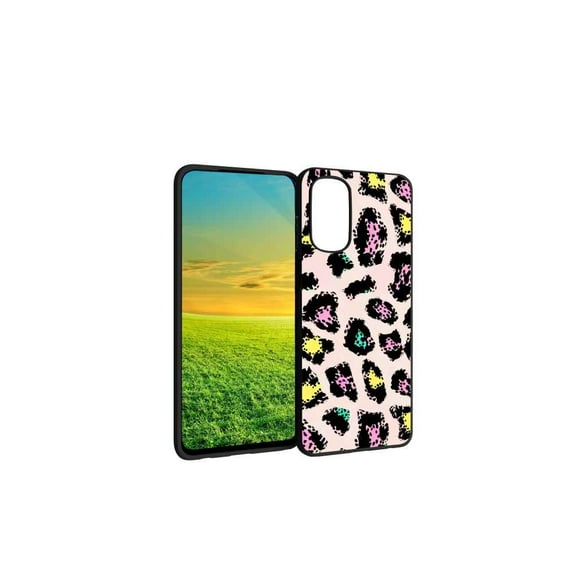 Compatible with Motorola Moto G Stylus 4G 2022 Phone Case, Leopard-Print-Pink-Purple-Blue-Green-Cute-Aesthetic3 Case Men Women, Flexible Silicone Shockproof Case for Motorola Moto G Stylus 4G 2022