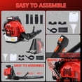 thumbnail image 6 of Jnismy Gas Backpack Blower,80cc 900 Cfm (Red), 6 of 12