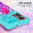 thumbnail image 4 of Clear Case for Xiaomi 12 Lite (Not Mi 12) with Kickstand for Girls Women, Floating Liquid Holographic Sparkle Glitter Case Bling Gradient Quicksand Cover for Xiaomi 12 Lite JB Bluish Violet, 4 of 7