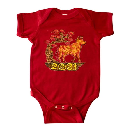 

Inktastic 2021 Year of the Ox New Years Gift Baby Boy or Baby Girl Bodysuit