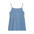 thumbnail image 5 of Linen Tank Tops for Women Summer Solid Spaghetti Strap Button down V Neck Camisole Lightweight Tank Top Size 2XL, 5 of 5