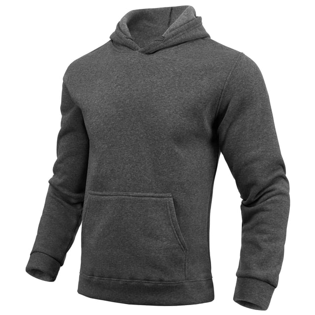 pstuiky camisa de manga larga para hombre, Sudadera deportiva informal con capucha y manga larga para hombre, color liso, con bolsillo Tops de talla grande para hombre l