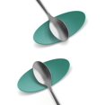 thumbnail image 1 of Carrotez Soporte pequeño para cuchara de café de silicona, 2 piezas (0,2 x 1,6 x 3,74 pulgadas), soporte para cuchara flexible en forma de almendra para junto a la cafetera, soporte para utensilios de, 1 of 1