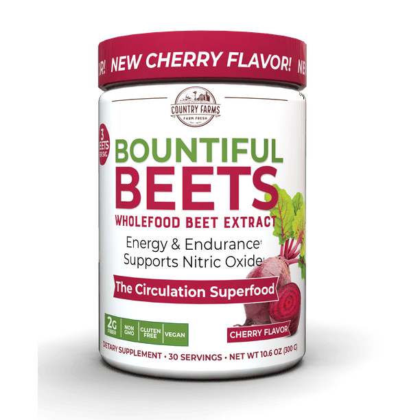 Country Farms bountiful beets powder, wholefood beet extract superfood,10.6 oz., 30 servings