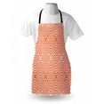 thumbnail image 3 of Burnt Orange Apron Rhombuses in Bullseye Pattern with Herringbone Zigzag Stripes, Unisex Kitchen Bib Apron with Adjustable Neck for Cooking Baking Gardening, Burnt Orange and White, by Ambesonne, 3 of 3
