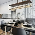 thumbnail image 2 of Rectangular Chandelier 8 Light Metal-Black/Silver Finish Eurofase Lighting 35642-023, 2 of 7