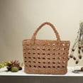 thumbnail image 2 of Crochet Raffia Tote Bag kit Set for Beginners Beach Tote Bag for Women Beach Straw Handmade Bag Woven Rattan Bag for Women Raffia Yarn for Crocheting Raffia Paper Ribbons for Craft, 2 of 8
