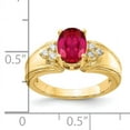 thumbnail image 2 of Primal Gold 14 Karat Yellow Gold 8x6mm Oval Ruby and Diamond Ring, 2 of 4