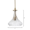 thumbnail image 3 of Jamie Young Isabella Carafe 1-Light Blown Glass Pendant, 3 of 5
