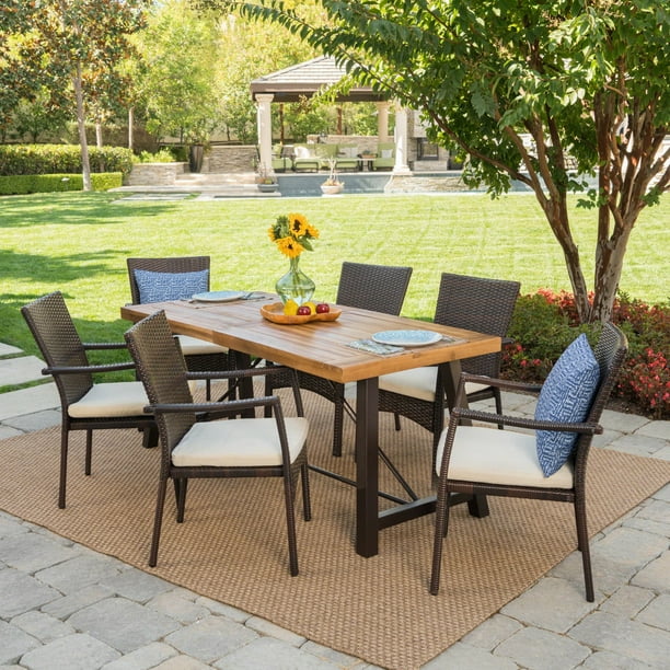 Christopher Knight Home Laguna Outdoor 7Piece Wicker Dining Set by