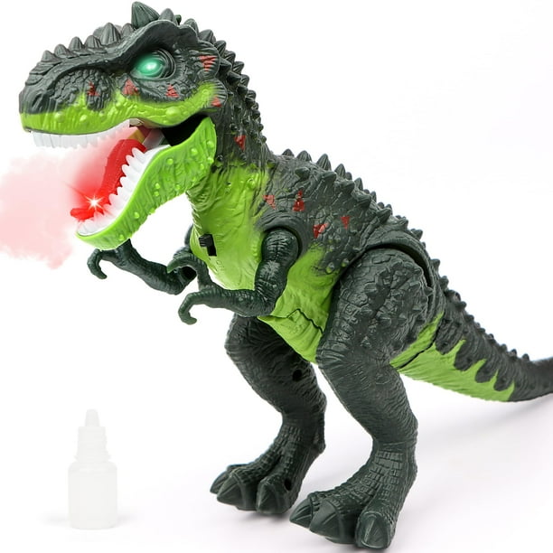 Dinosaurio caminante de juguete DPAPDI, pequeño tiranosaurio con llama
