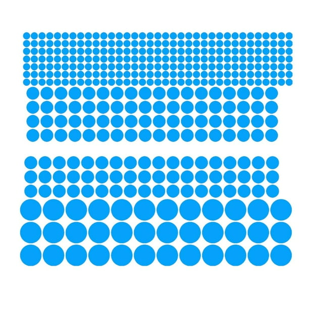 Pegatinas de pared fluorescentes con estrellas, puntos y luna, estrellas brillantes para el cielo estrellado, la oscuridad Blue 407 Dot