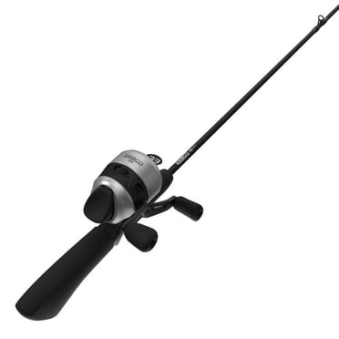 Zebco 33 Pistol Spincast Reel and Fishing Rod Combo, Pre-Spooled 10-Pound Line, Silver