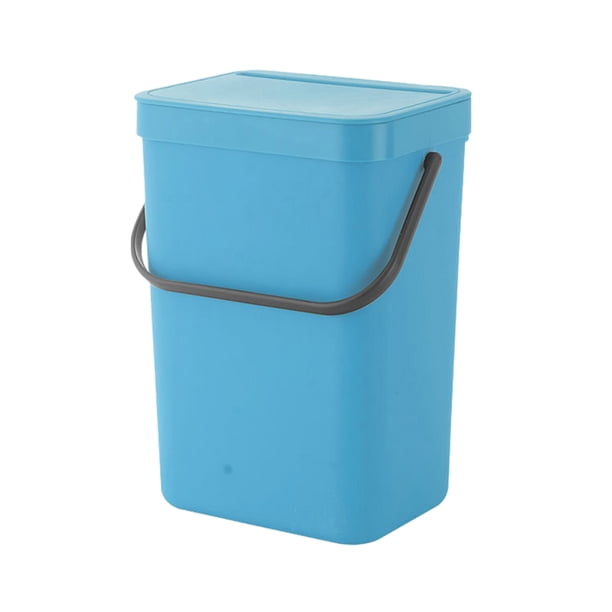 Bote de basura montado en la pared Injueey 12L azul