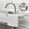 thumbnail image 2 of Kitchen Sink Dish Plate Drainer Soap Sponge Storage Rack Shelf Tray Organizer, 2 of 10