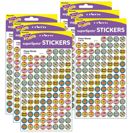 UPC: 0194629033072 | TREND Cheer Words superSpots Stickers 800 Per Pack 6 Packs