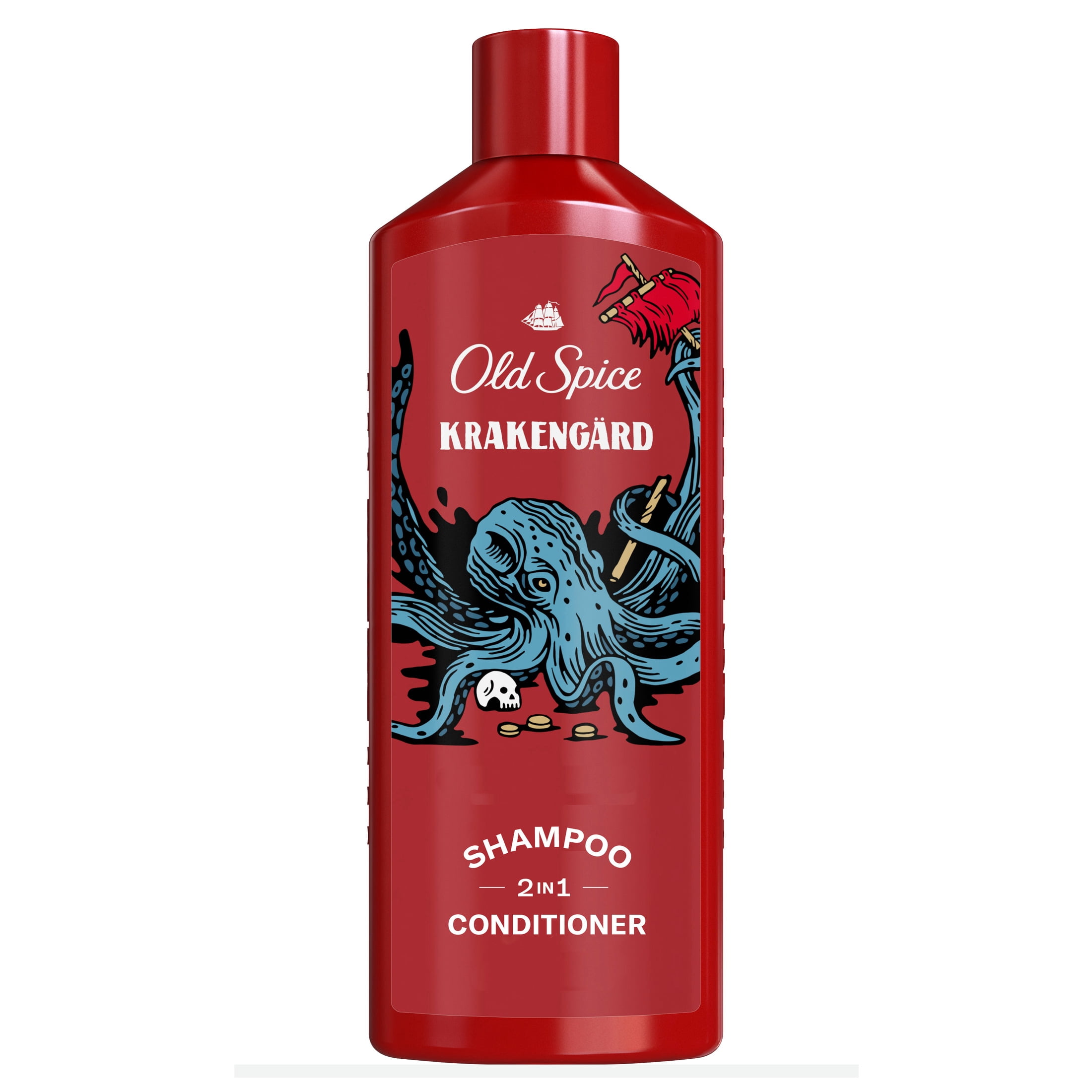 (6 pack) Old Spice Krakengard 2in1 Mens Shampoo and Conditioner, Healthier, Fuller, More Moisturized Looking Hair, 13.5 fl oz