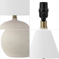 thumbnail image 3 of JONATHAN Y Asher 18.25" Minimalist Scandinavian Resin/Iron Gourd LED Table Lamp, Matte Cream (Set of 2), JYL5602B-SET2, 3 of 6
