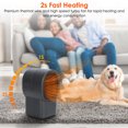 thumbnail image 5 of 500W Portable Electric Space Heater Mini Desktop Fan Heater Personal Small Space Heater for Home Office, 5 of 7