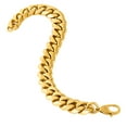 thumbnail image 4 of Invicta Jewelry Men's Curb Chain Gold Plated Steel Bracelet (14mm) - 9", 4 of 8