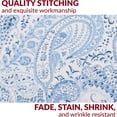 thumbnail image 4 of Mellanni Luxury Brushed Microfiber Pillowcases, Standard / Queen, Paisley Blue, 2 Piece, 4 of 7
