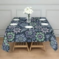 thumbnail image 3 of Pioneer Flower Floral Print Pattern Square Tablecloth,Waterproof Square Table Cover,Wipeable Spillproof Washable Table Cover for Home Kitchen Party Decor 42"X42"(107x107cm), 3 of 6