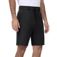 thumbnail image 2 of MIER Men's Flat Front Stretch Golf Shorts, 7 Inch Lightweight Shorts with 4 Pockets for Travel Hiking Casual, Black, 40W x 9L, 2 of 7