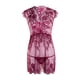 thumbnail image 1 of VISgogo Mujer Verano Sexy Sólido Ropa de Dormir Vestido de Noche + G-String Encaje Floral Babydoll Pijamas VISgogo moda, 1 of 7