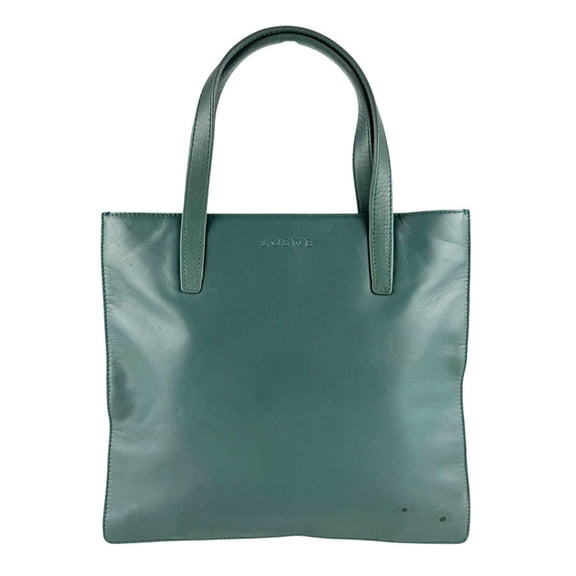 Pre-Owned LOEWE Women's Green Leather Handbag Z8279 (Good)