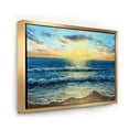 thumbnail image 4 of Sunrise Glow On The Ocean Waves I 40 in x 30 in Framed Painting Canvas Art Print, by Designart, 4 of 5