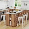 thumbnail image 4 of Apeaka 24 inch Bar Stools Set of 4 - Rustic Wood Seat & Metal Frame, Counter-Height Chairs for Kitchen Island, Pub Table (Easy Assembly), 4 of 6