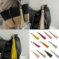 thumbnail image 2 of PU Leather Tassels Keychain Colorful Tassels Bag Charm Keychain Crafted From PU Leather For Everyday Use, 2 of 9