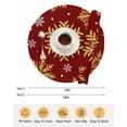 thumbnail image 6 of 13 Inch Round Placemats Set of 6, Red Christmas Non Slip Heat Insulation PP Table Mats, Winter Xmas Snowflakes Textured Washable Place Mats for Kitchen Dining Party Table Decor, 6 of 7