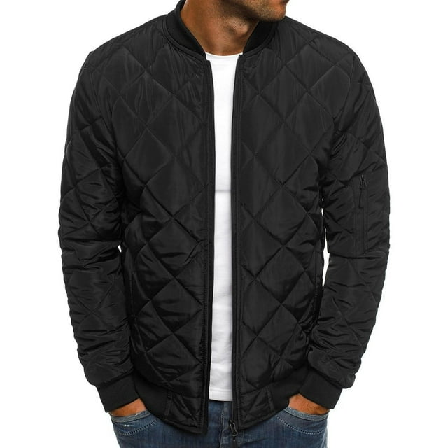 Men's Lightweight Puffer Jacket Winter Packable Classic Collar Short Down Coat
