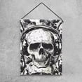 thumbnail image 4 of Cool Skull in Earphones Decorative Garden Flag for All Seasons, 12 x 18 Inch Small Vertical Double Sided Outside Decoration for Yard Farmhouse, 4 of 6