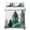 White, Green, Gray, variant on Quilts Queen Size Bedding Set, Green Pine Tree Lightweight Quilted Comforter, Farmhouse Nature Forest Landscape Soft Reversible Bedspread Coverlet with Pillow Covers for All Season, 90" x 96"