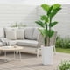 thumbnail image 3 of QinaQin Árbol artificial tipo platanera con maceta blanca alta, planta tropical decorativa ideal para sala, entrada, terraza u oficina, 3 of 7