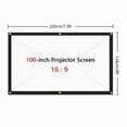 thumbnail image 6 of 100 Inch 3D HD Projector Anti-Crease Projection Movies for Home Theater Outdoor ,Wrinkle-Free Projector Screen, 6 of 6