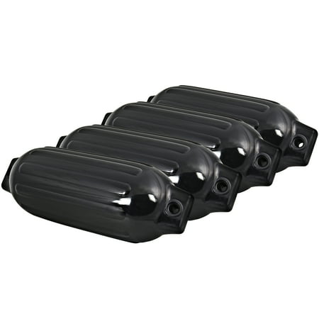 300c Fender - Best Choice Products Set of 4 27in Ribbed Marine Vinyl Boat Fender Bumper Shields w/ Rope Holes for Vertical, Horizontal Dock Protection - Black